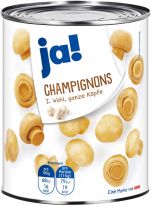 Ja Champignons I. Wahl ganze Köpfe 425ml