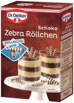 Dr.Oetker Backzutaten - Schoko Zebra Röllchen 75g
