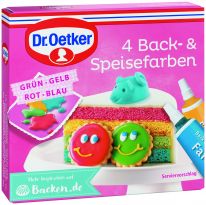 Dr.Oetker Backzutaten - 4 Back- und Speisefarben 80g