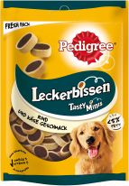 Pedigree Leckerbissen Tasty Minis Portionsbeutel mit Käse- und Rindgeschmack 140g