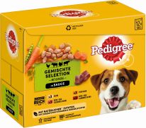 Pedigree Portionsbeutel Multipack Adult Gemischte Selektion in Sauce 12 x 100g