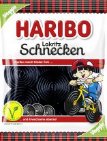 Haribo Veggie Lakritz Schnecken 175g, 18pcs