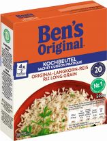 Ben’s Original Kochbeutel-Reis Standard Original-Langkorn-Reis 20-Minuten 500g