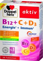 Doppelherz B 12 +C +D3 Energie +Immun Depot 30 Kapseln