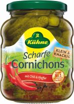Kühne Scharfe Cornichons mit Chili & Pfeffer 370ml