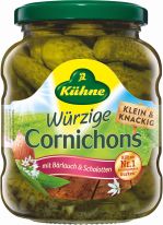 Kühne Würzige Cornichons mit Bärlauch & Schalotte 370ml
